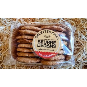 Galettes fines artisanales Beurre Dedans 185g. 3 saveurs: caramel, sarrasin et nature