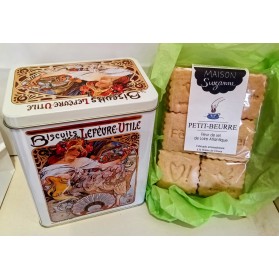 BOITE HAUTE avec 150g de petits beurres artisanaux