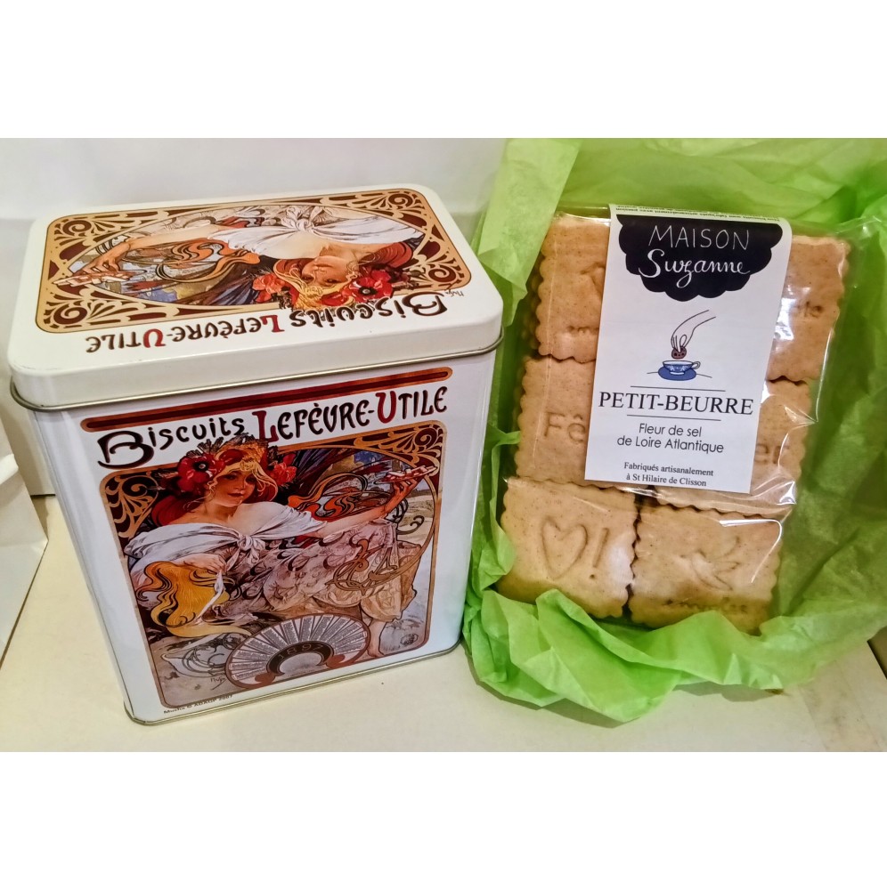 BOITE HAUTE avec 150g de petits beurres artisanaux